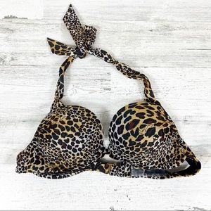 Victoria's Secret Very Sexy Leopard Bikini Top Size 34 A
